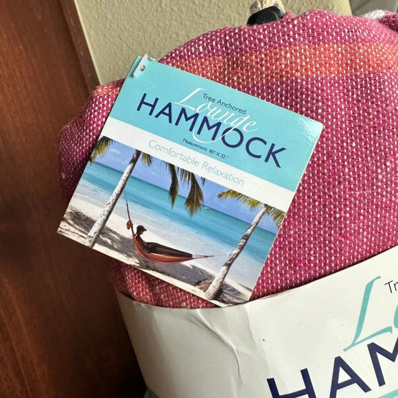 NWT Tree Anchored Lounge Hammock Canvas Stripe with Matching Bag - Picture 3 of 9